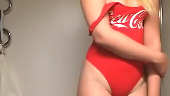 Coca Cola-Themed Homemade Solo Video Of A Girl Pleasuring Herself