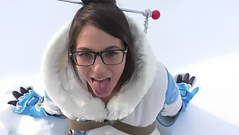 Blowjob In The Snow: Mei, The Magical Teacher, In Public