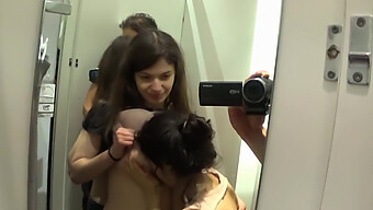 Caught In A Steamy Threesome In The Mall Dressing Room