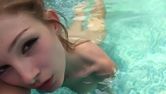 Girl Masturbates In Pool