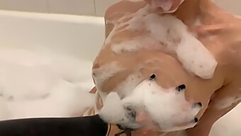 Young And Skinny Blonde Enjoys A Steamy Bath