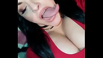 Latin Teen With A Long Tongue Gives A Steamy Blowjob