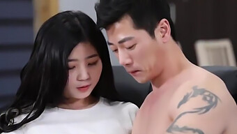 A Stunning Korean Girl With Big Natural Tits Rides In This Sbb Video