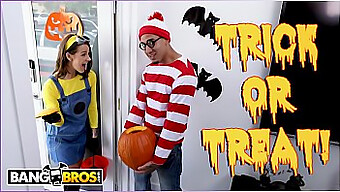 Evelin Stone'S Foot Fetish Satisfied By Bruno In A Halloween-Themed Bangbros Video