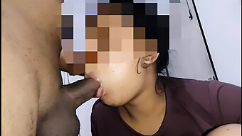 A Sri Lankan Teenage Girl Performing Oral Sex On A Black Man And Ingesting Semen