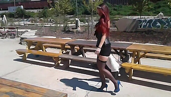 Outdoor Excitement In Stockings