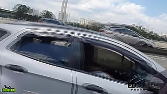 Angel Takemura Gives A Blowjob In A Moving Car On Marginal Pinheiros - Car