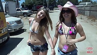 Young And Wild Lesbians Take The Party To The Next Level With Their Sensual Ride