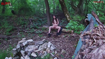 A Stunning Girl Pleasures Herself In The Great Outdoors, Caught On Surveillance