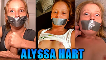 Alyssa Hart, A Petite Redhead, Is Bound And Silenced With Duct Tape In A Series Of Three Fetishistic Videos, Featuring Amateur Handjob, Pov, And Bondage Elements.