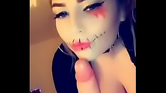 Amateur Couple Engages In Horny Halloween Sex Session With Face Sitting And Licking