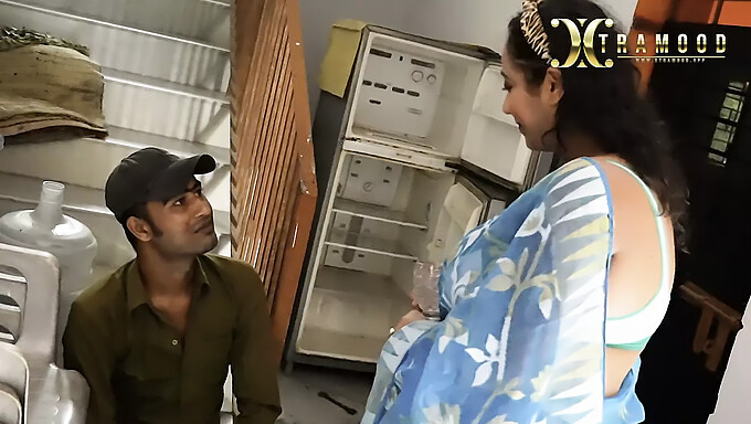 Indian husband and wife indulge in oral pleasure and wife sharing in the fridge