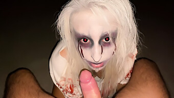 German Amateur Wife Craves Sperm In Kinky Halloween Role-Play