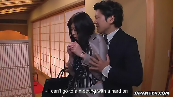 A Japanese teen secretary gets seduced by her boss at a restaurant