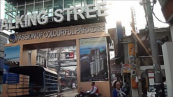 A Stroll On The Bustling Pedestrian Street In Pattaya, Thailand