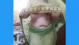 Indian Housewife Playfully Provocating Her Spouse While Wearing A See-Through Lingerie